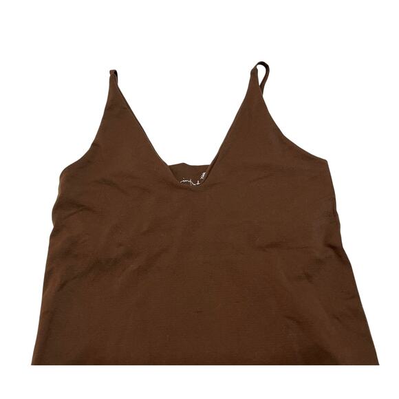M176 INTIMATELY Free People Women's V-Neck Tank Top Brown XS/Small - Picture 3 of 5